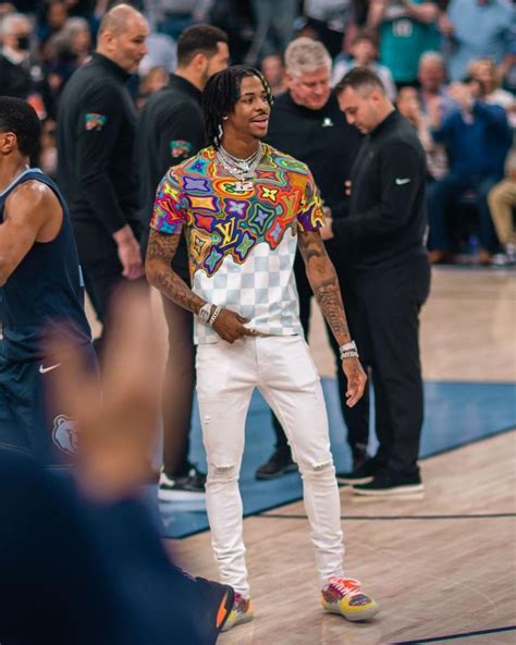 Ja morant drip - Feb 19, 2022 · Feb. 18, 2022 7:02 PM PT. CLEVELAND —. It’s early, it’s empty and LaMelo Ball is tired. Before his team took the court to practice for Friday’s Rising Stars Challenge, he began his media ... 